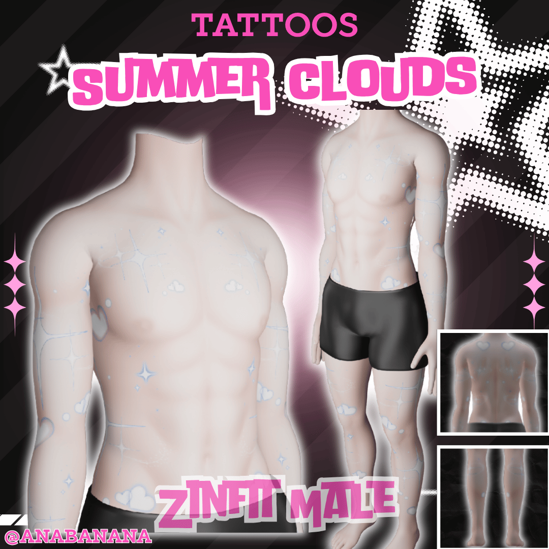 ☁️ Summer Clouds Tatts | Zinfit Male