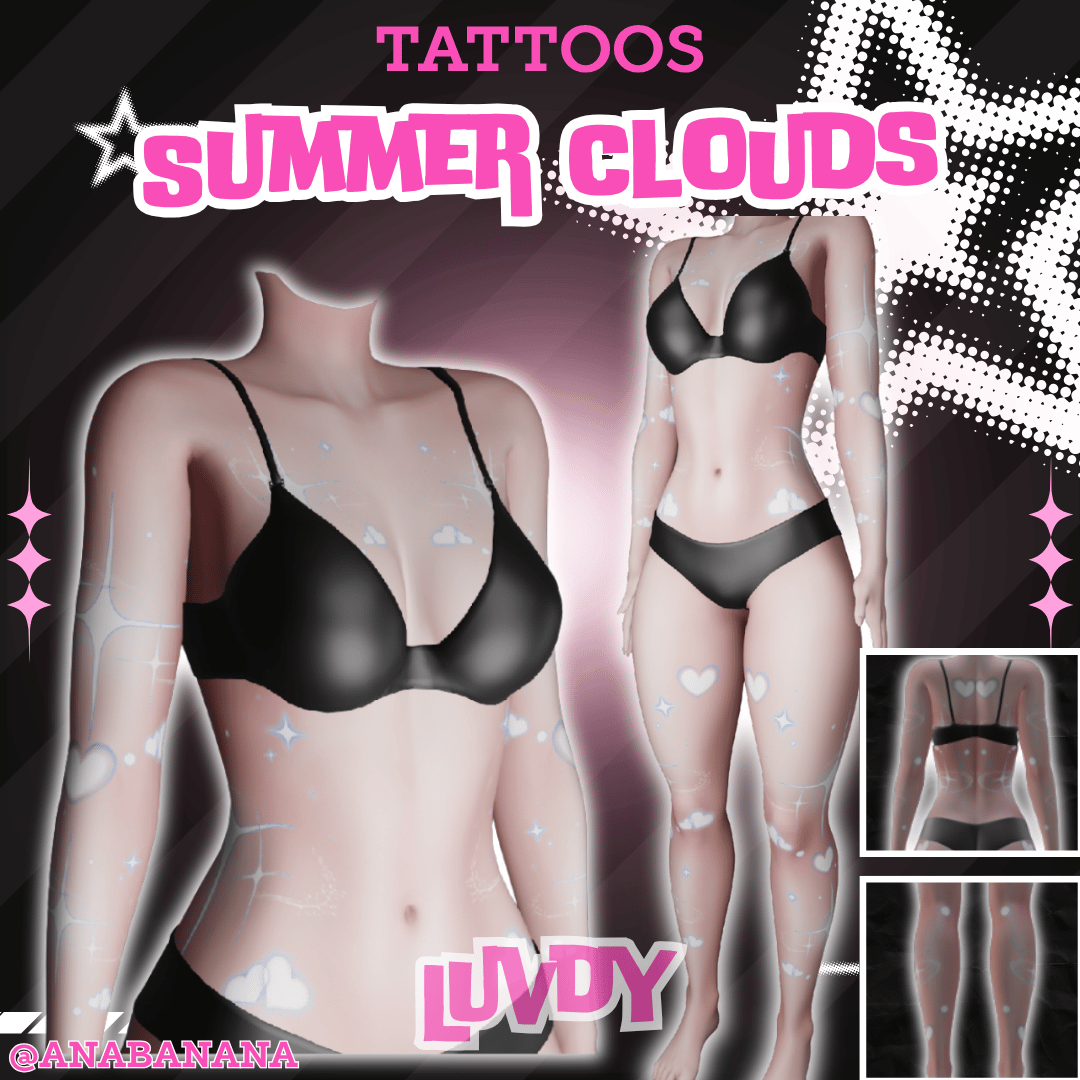 ☁️ Summer Clouds Tatts | Luvdy