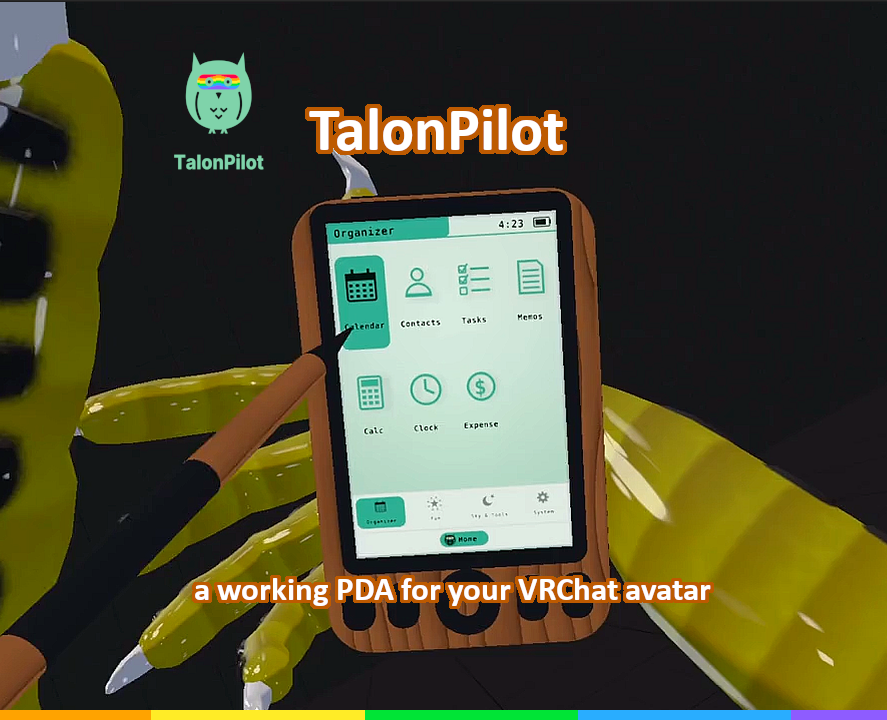 Talon Pilot: a working PDA for your VRChat avatar