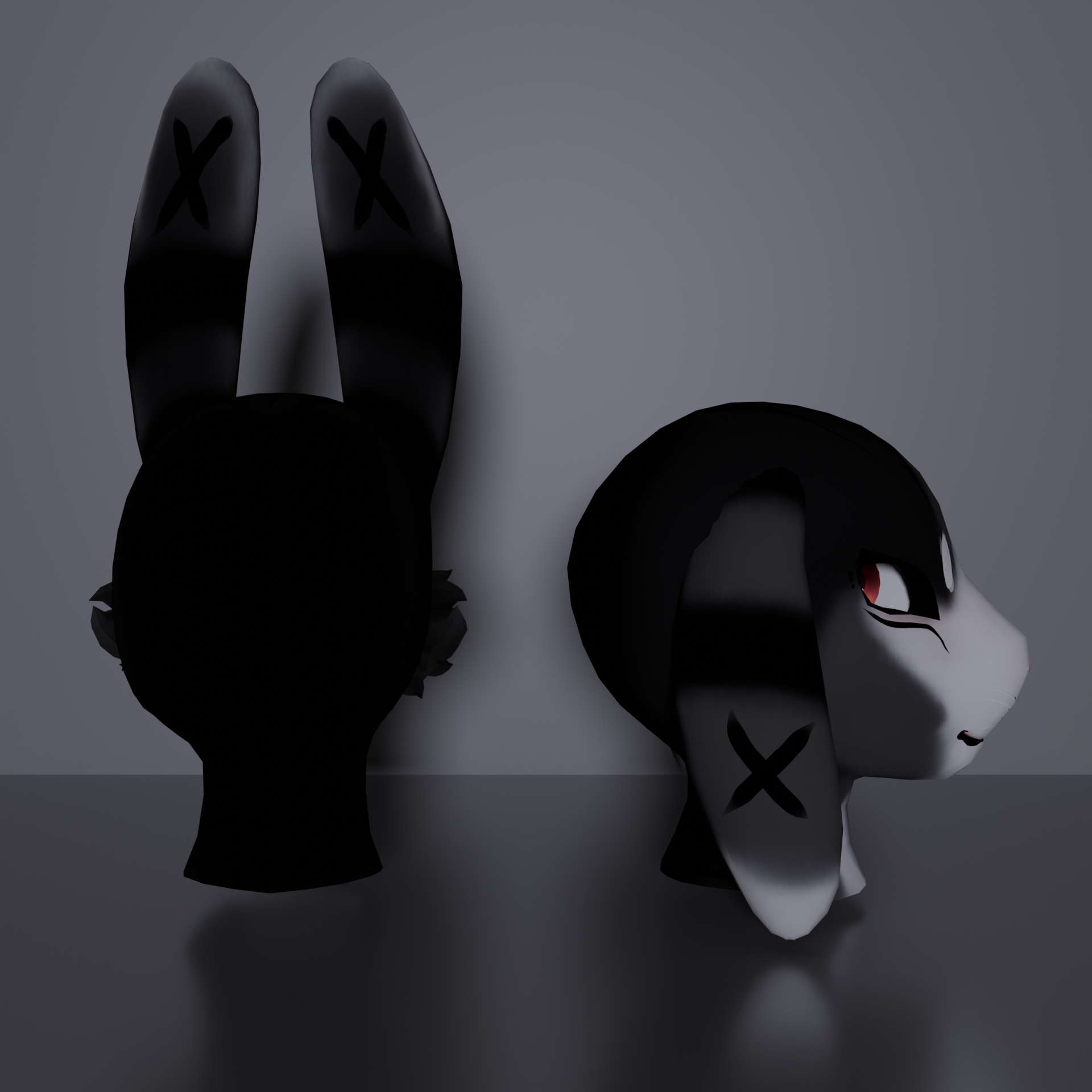 Riot's Bunny Head base || Rigged Furry VRChat Asset