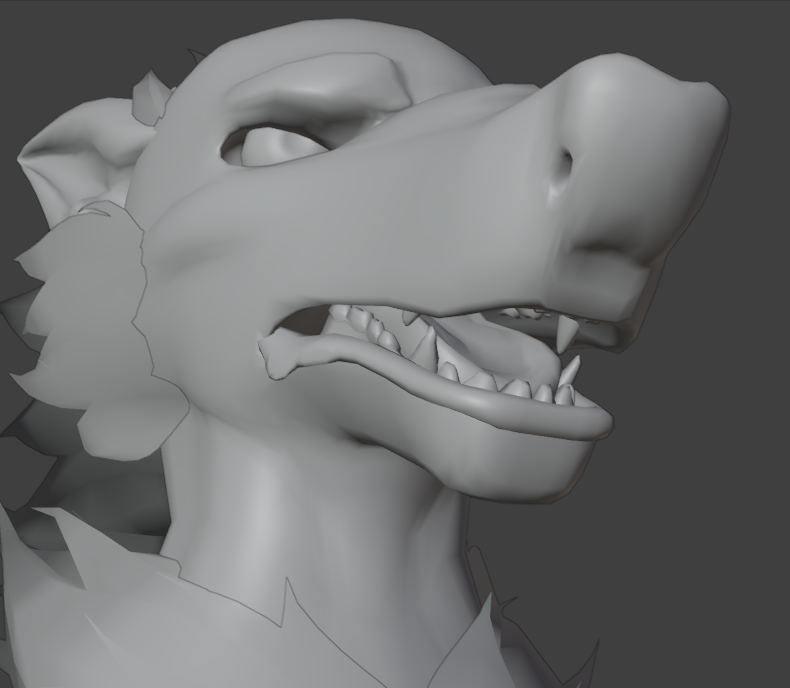 Riot's Werewolf Head Base || VRChat Furry Asset