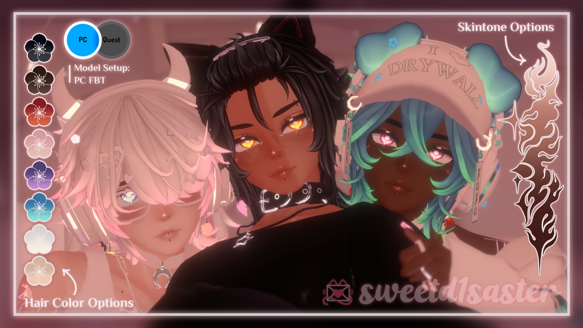 NYKTOS ⏾ (PC/QUEST) VRCHAT MODEL (SFW)