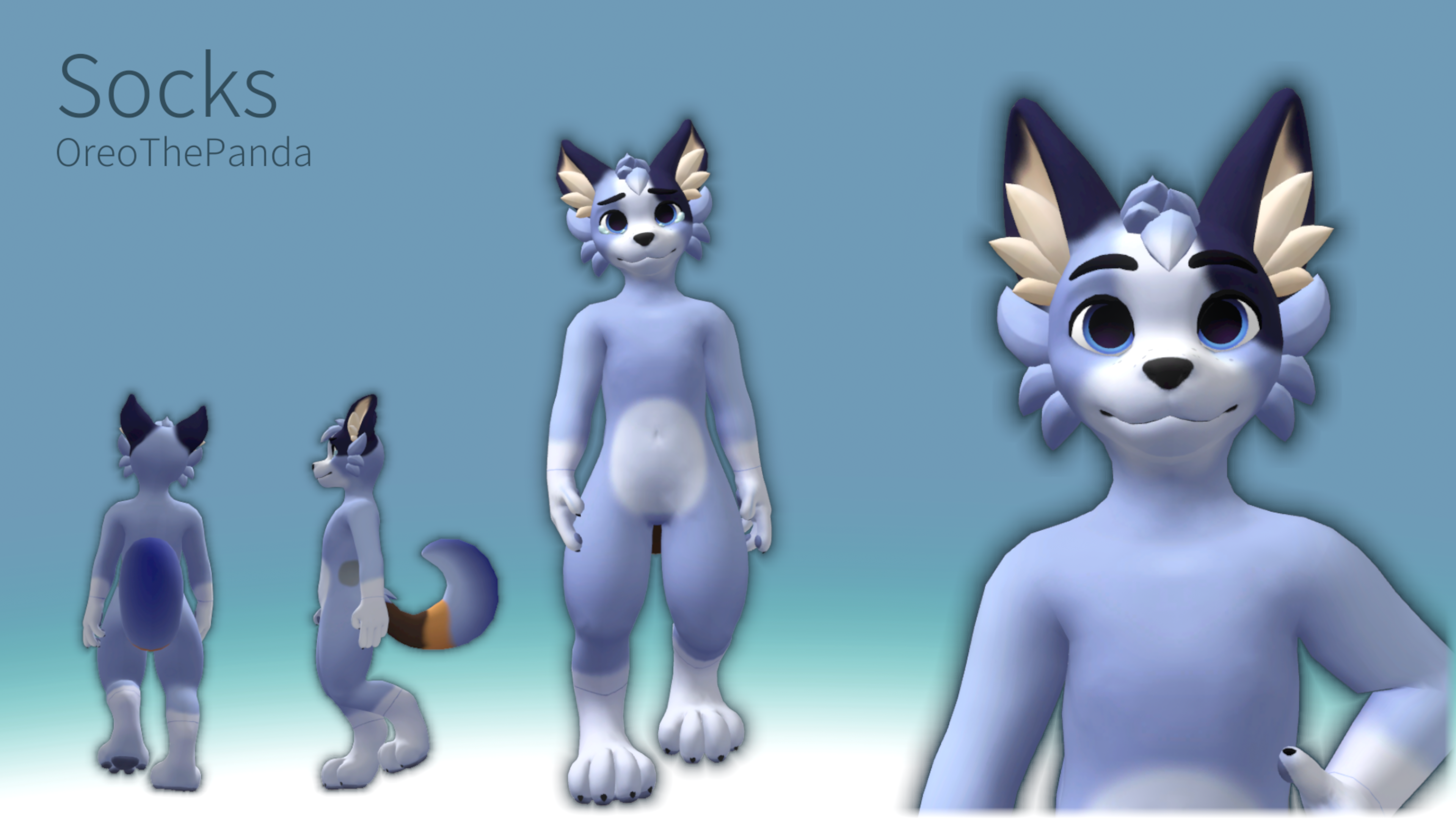 Bluey, Bingo, Socks and Muffin - Mini Canine by Julia Winterpaw