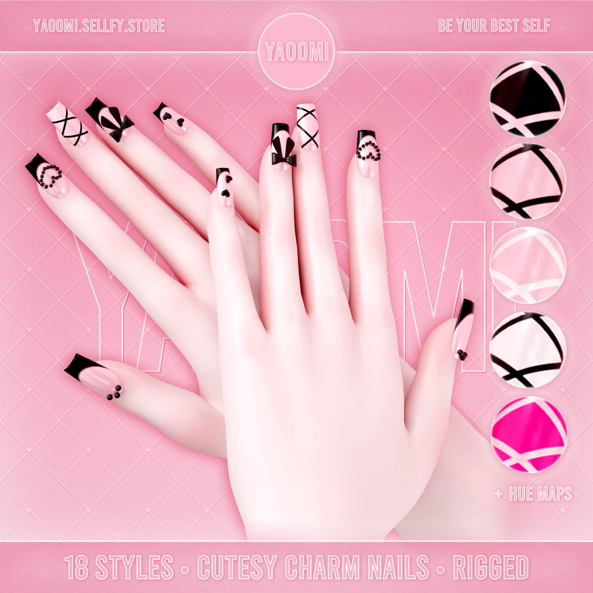 Cutesy Charm Nails for VRChat