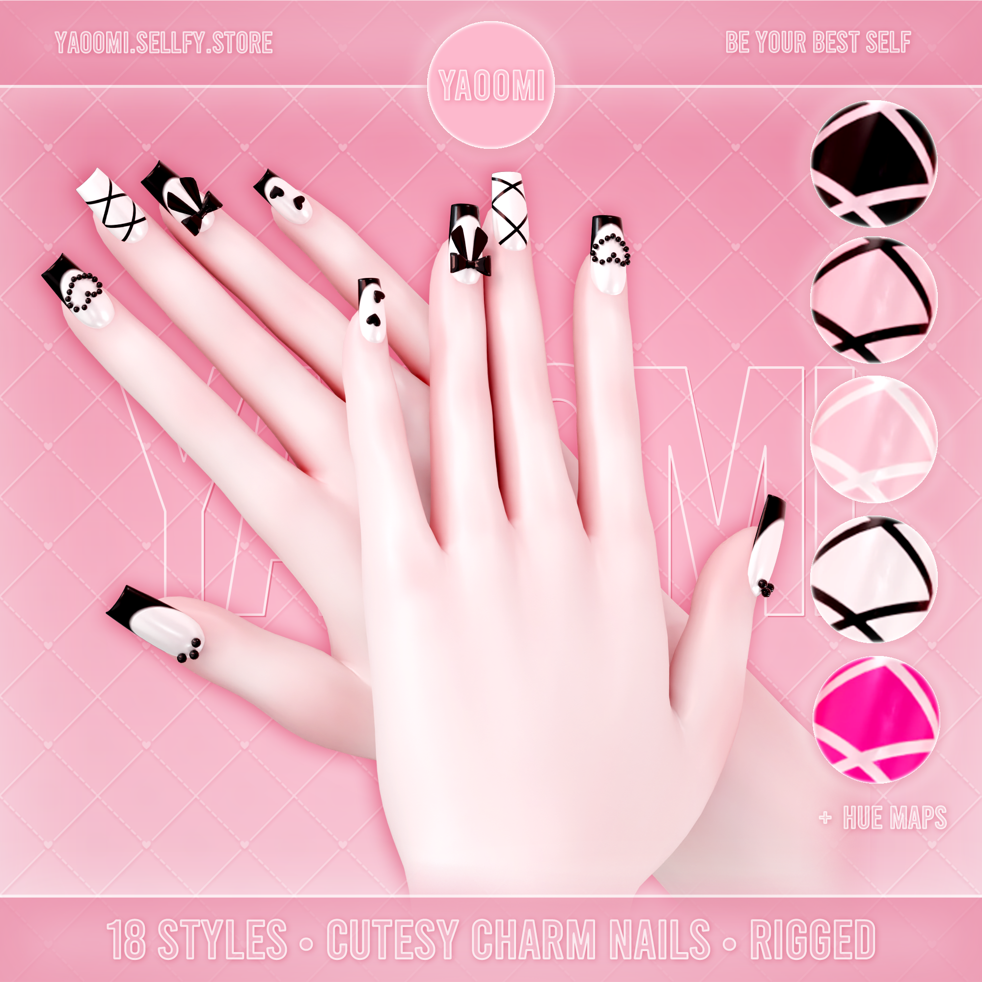 Cutesy Charm Nails for VRChat