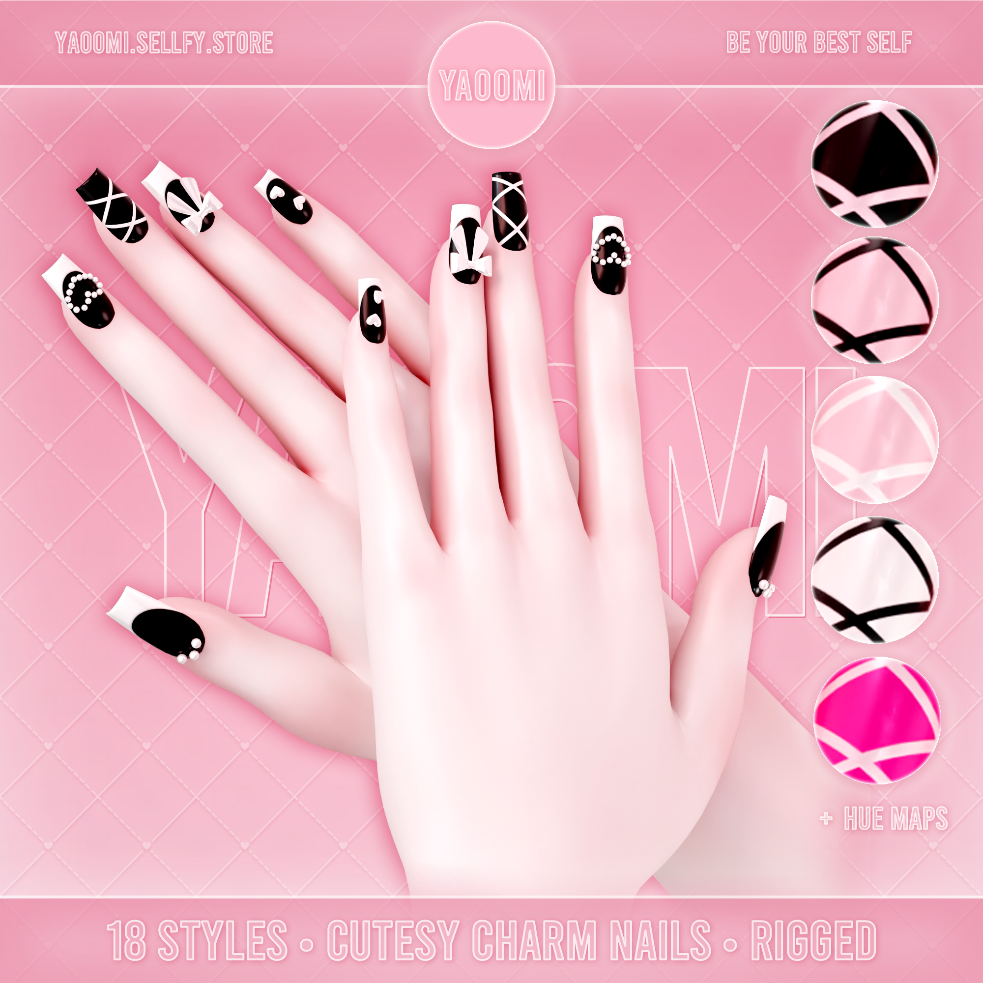 Cutesy Charm Nails for VRChat