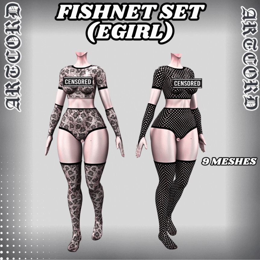 Fishnet Set [EGIRL] - [9x FBX] | PillowArt
