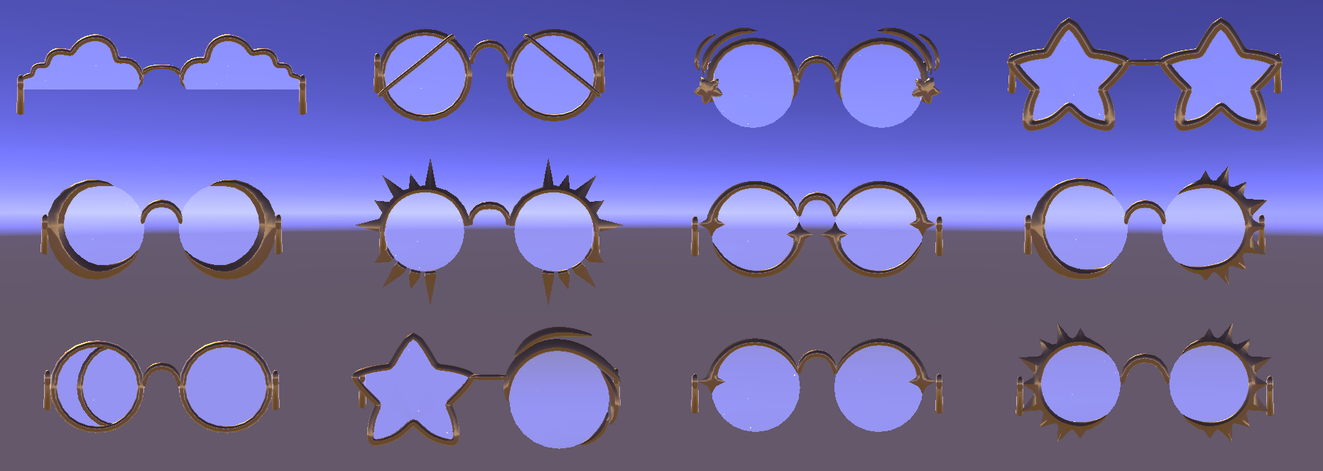 Starry Glasses 🌠 Inspired by Furality Somna ✨ Universal Assets