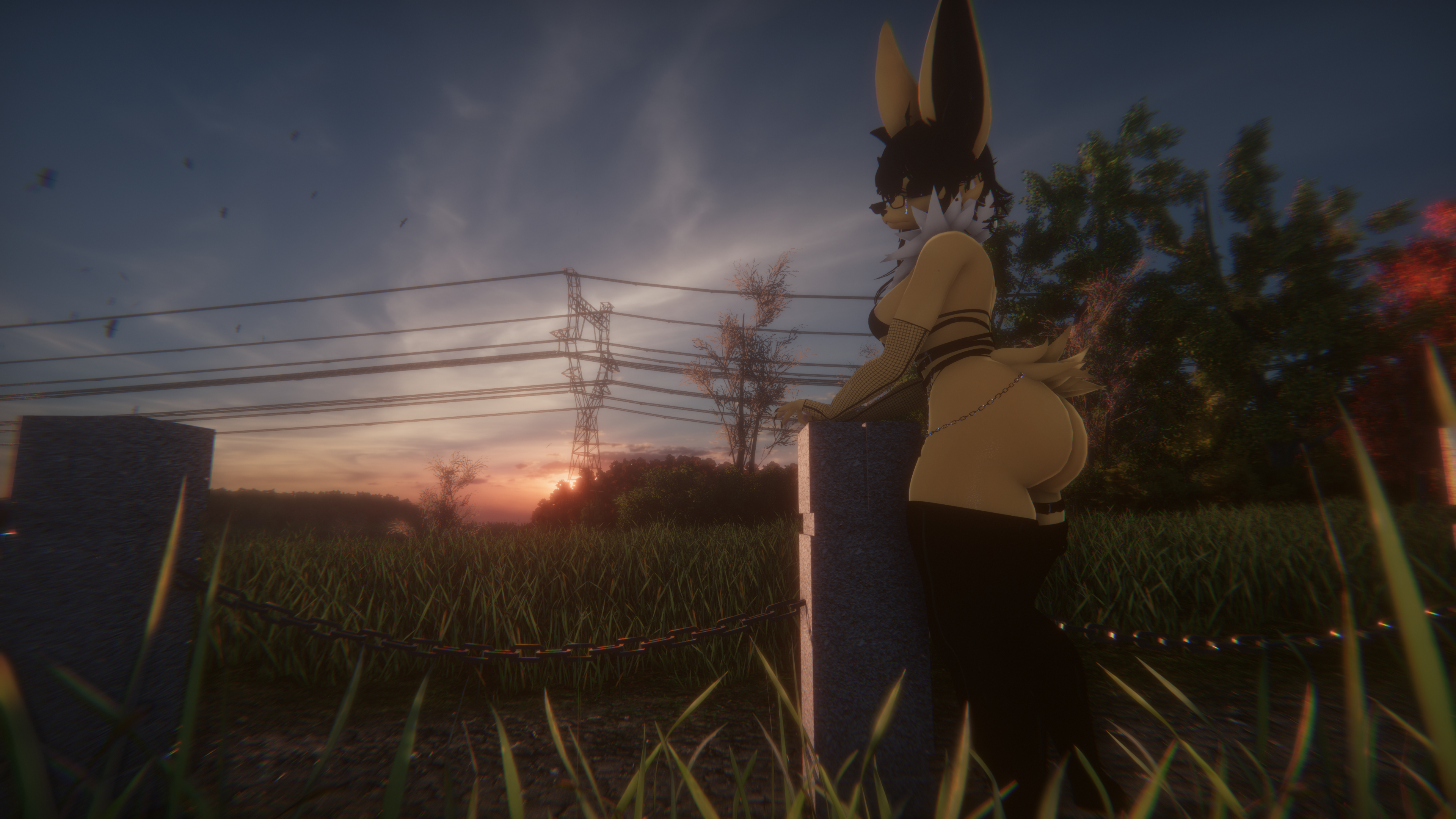 Jolty the Amber, fluff and tail + retexture