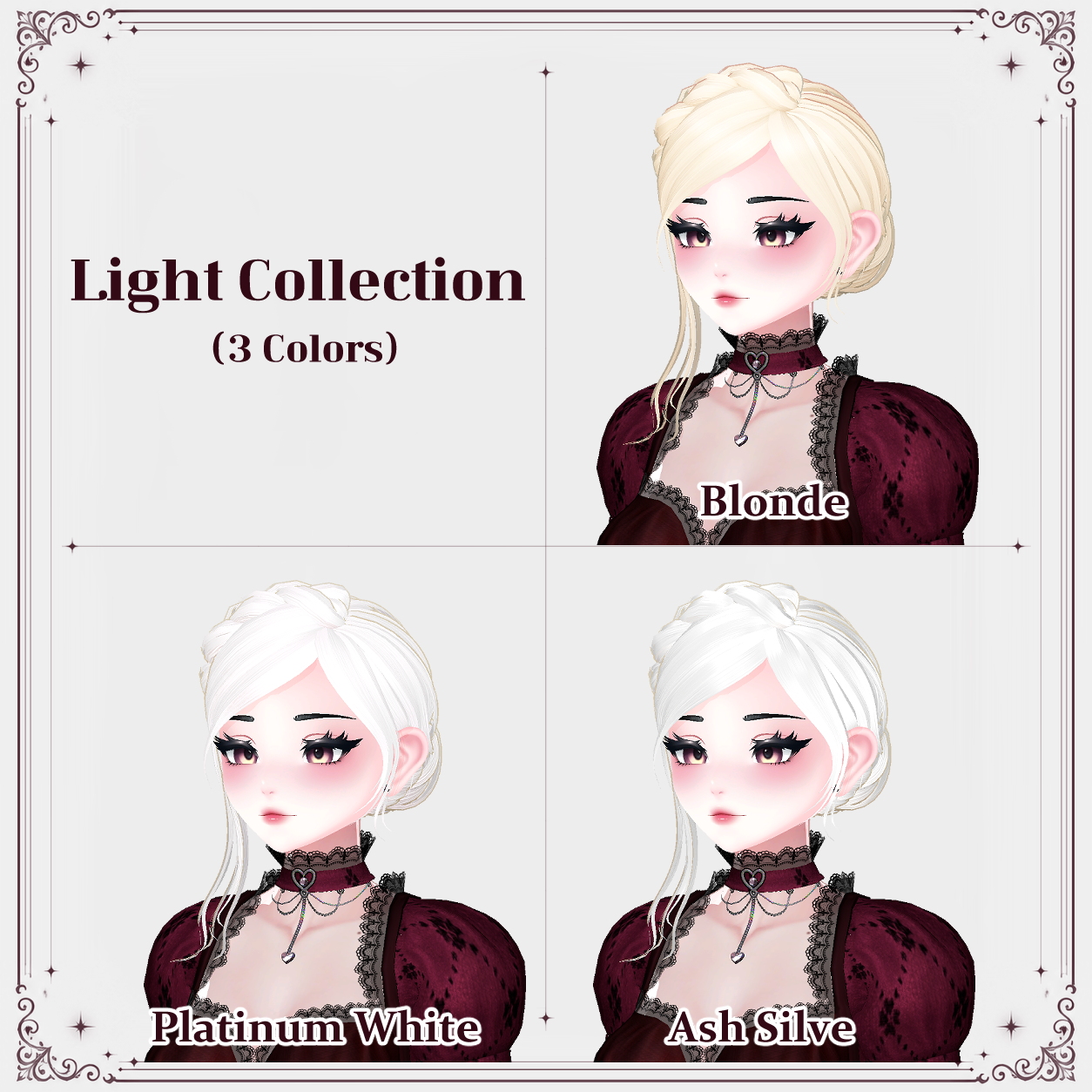 Elegant Gothic Hair | Fitted for Zinpia's Nami Head | VRChat