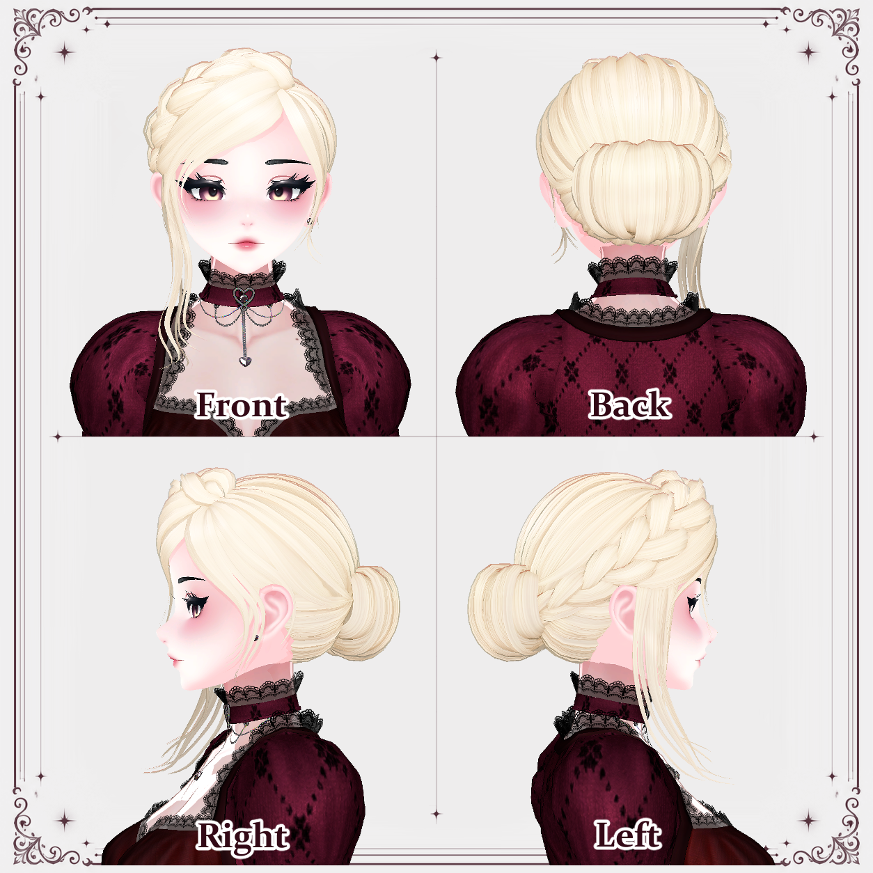 Elegant Gothic Hair | Fitted for Zinpia's Nami Head | VRChat