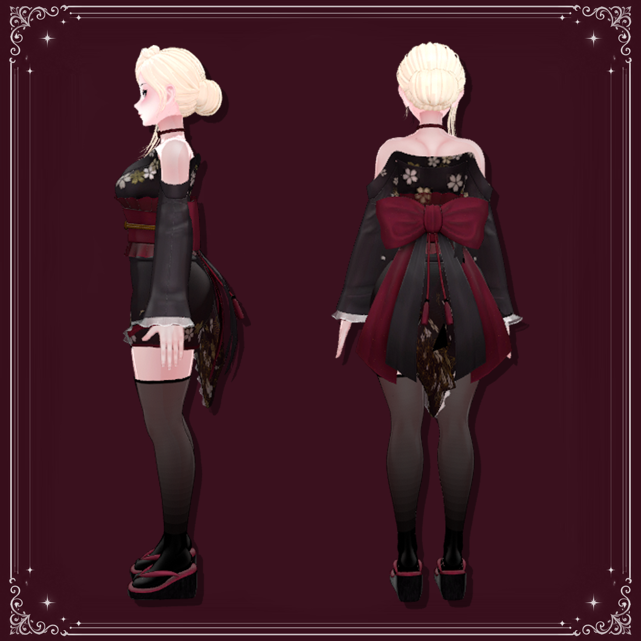 Elegant Kimono Outfit for Zinpia VRBASE EGIRL