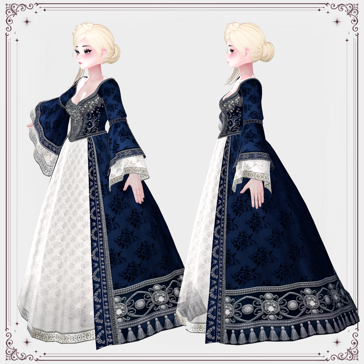 Royal Dress Outfit Set for ZinPia / E-Girl Body