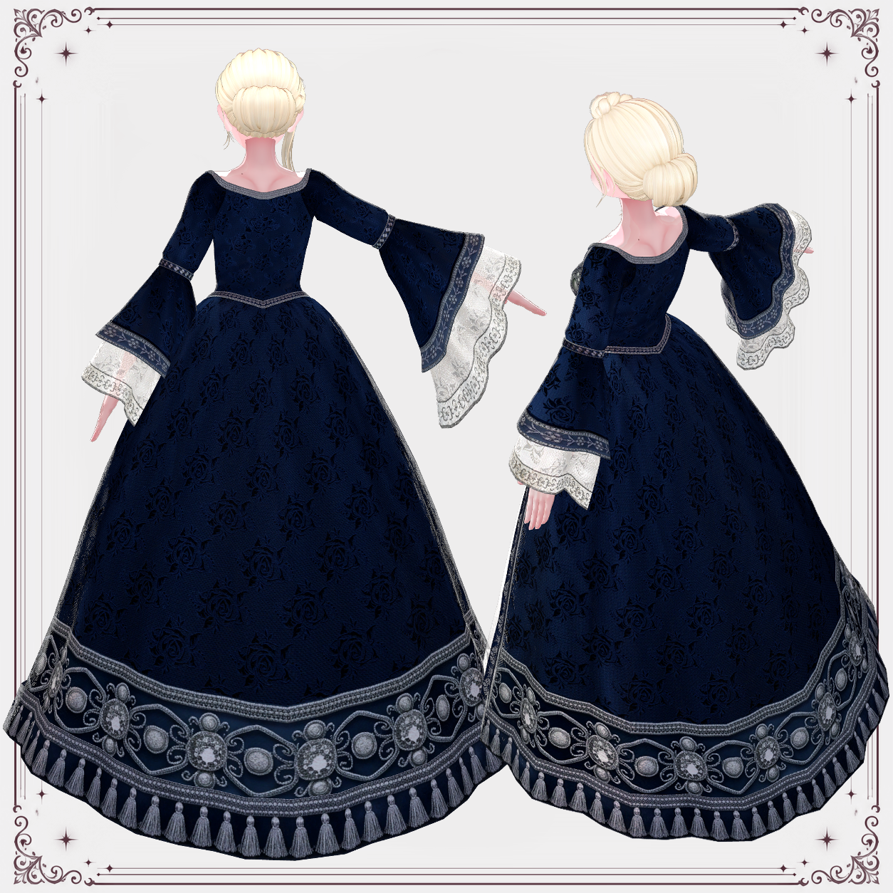 Royal Dress Outfit Set for ZinPia / E-Girl Body