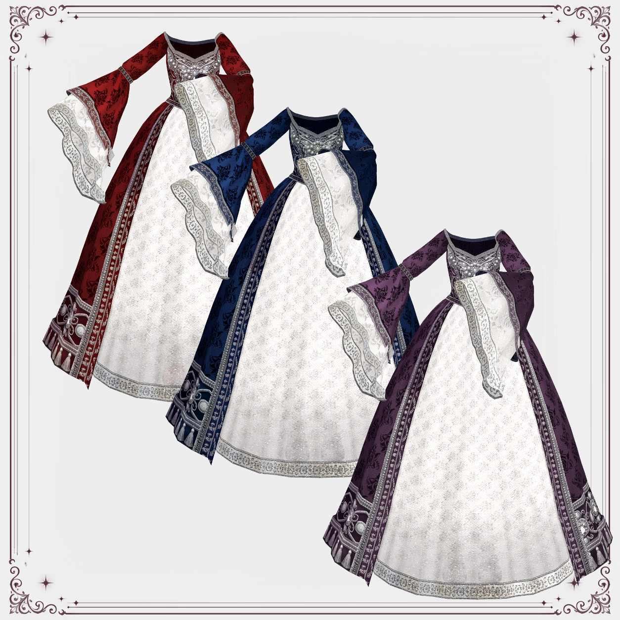 Royal Dress Outfit Set for ZinPia / E-Girl Body