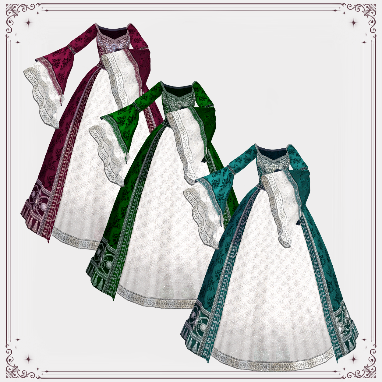 Royal Dress Outfit Set for ZinPia / E-Girl Body