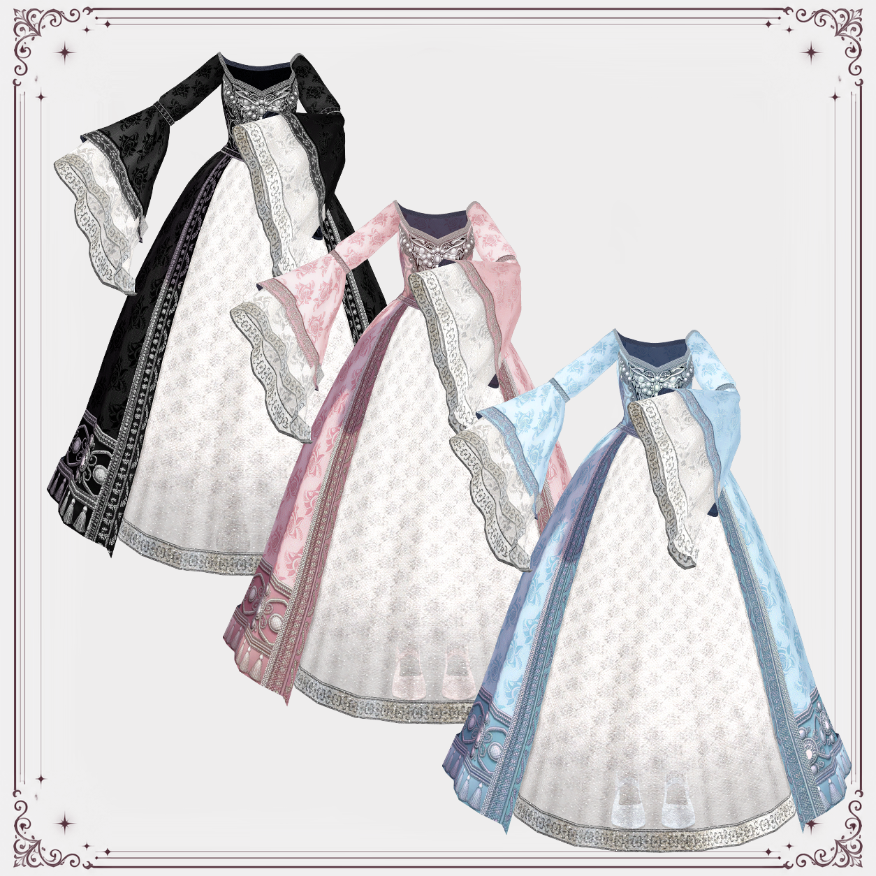Royal Dress Outfit Set for ZinPia / E-Girl Body