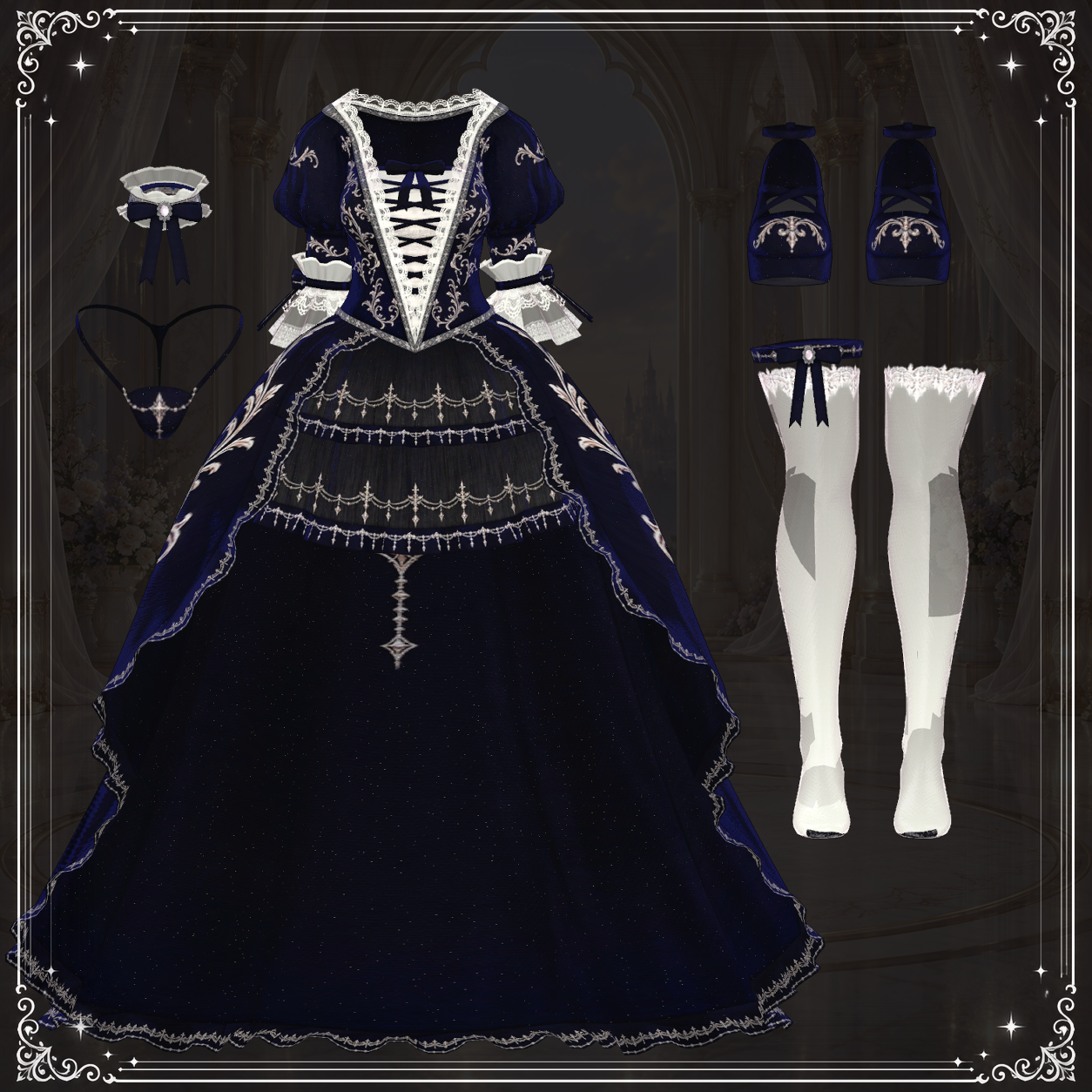 Evelune Fantasy Dress Set for ZinPia / E-Girl Body