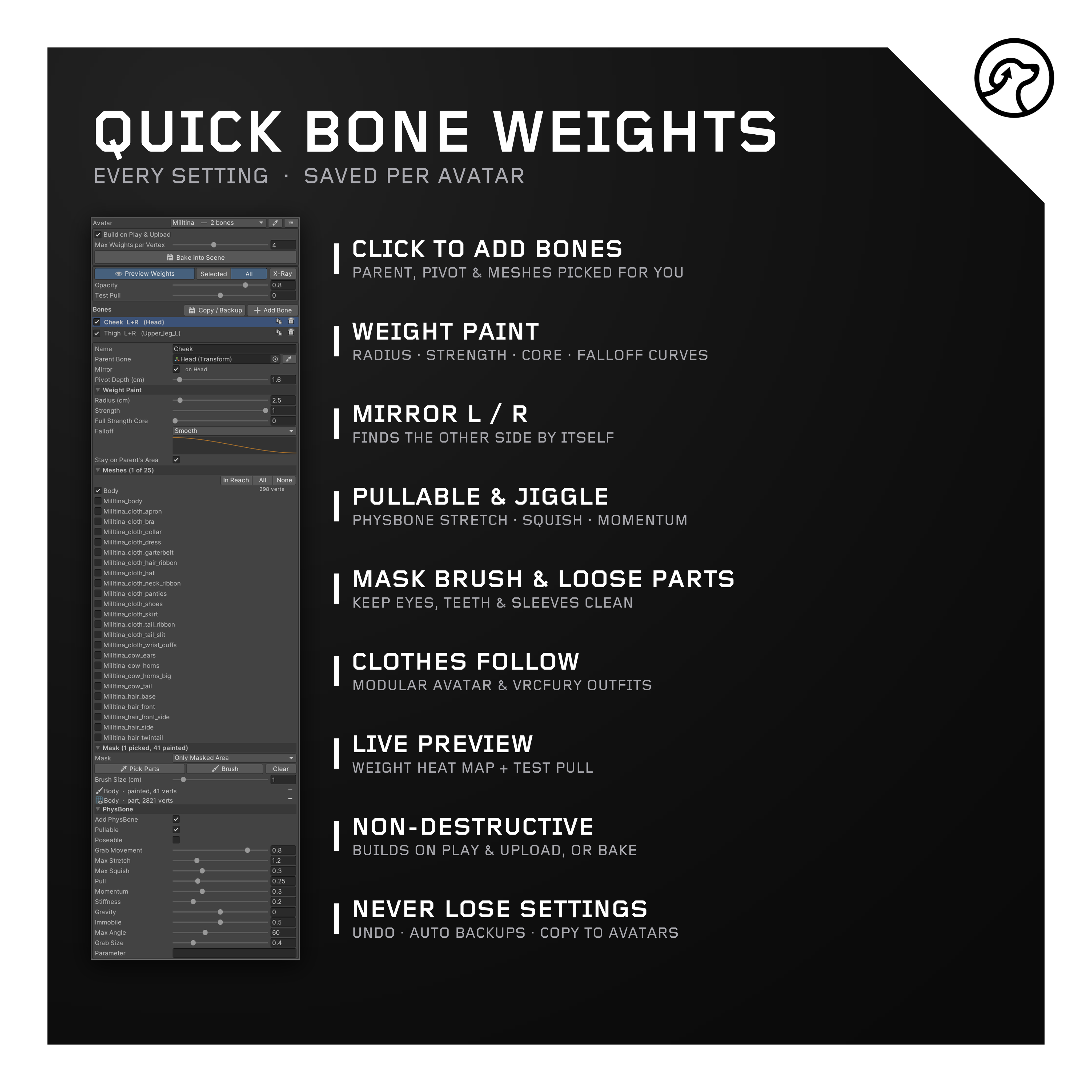 Quick Bone Weights [Free] by UP_Doggo - Jinxxy