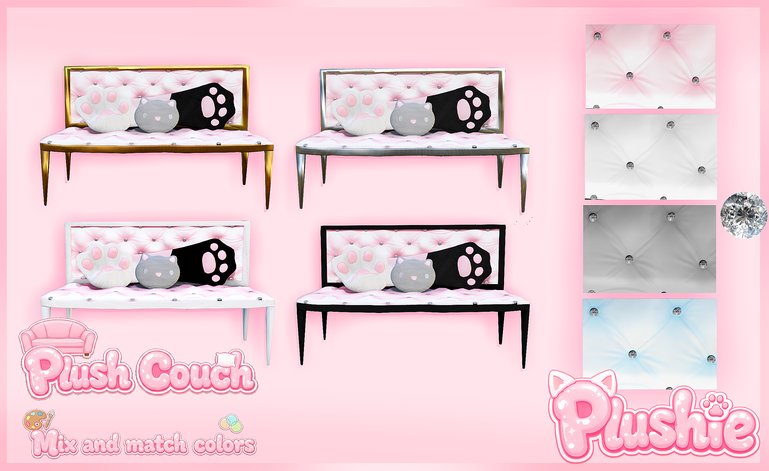 Plush Kitty Couch