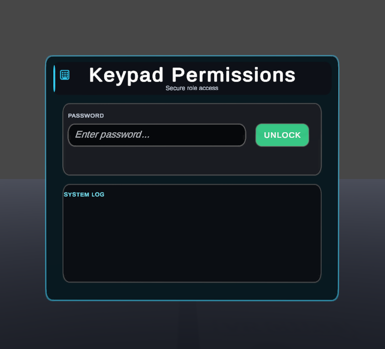 Keypad, Remote Role & Permission System ๐