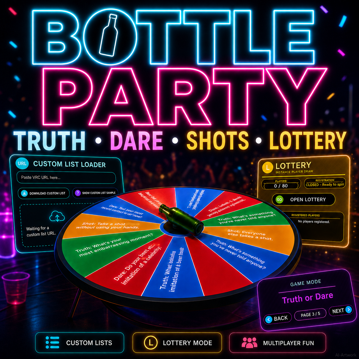 🍾🎉 Bottle Party | Truth, Dare, Shoots And LOTTERY Roulette 🎰🔥