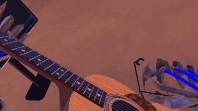 【VRChat】弾けるギター Strum Guitar 曲メニュー付き【Quest対応】