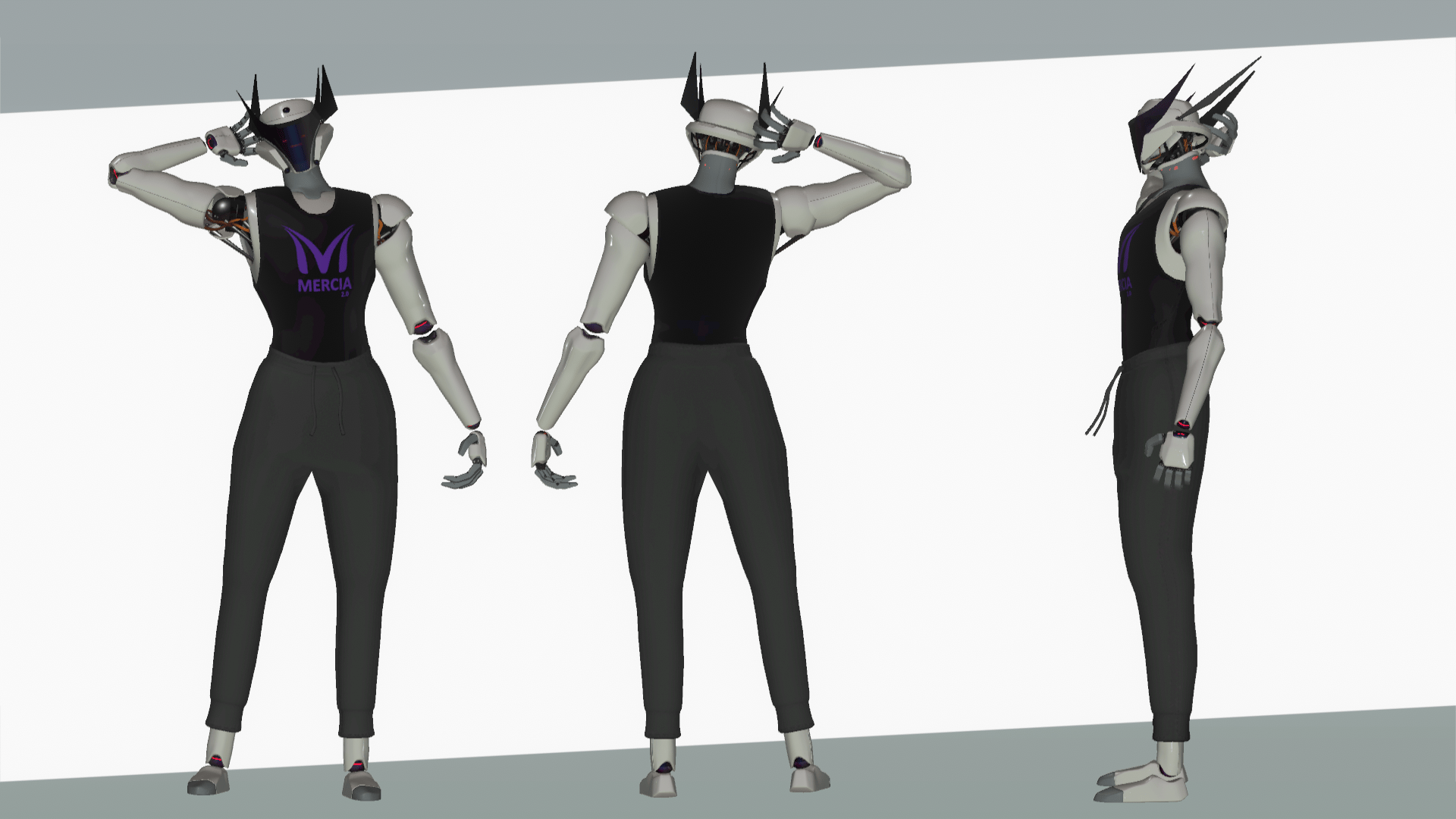 MERCIA M V2: Humanoid Robot - VRChat Avatar Base - PC & QUEST