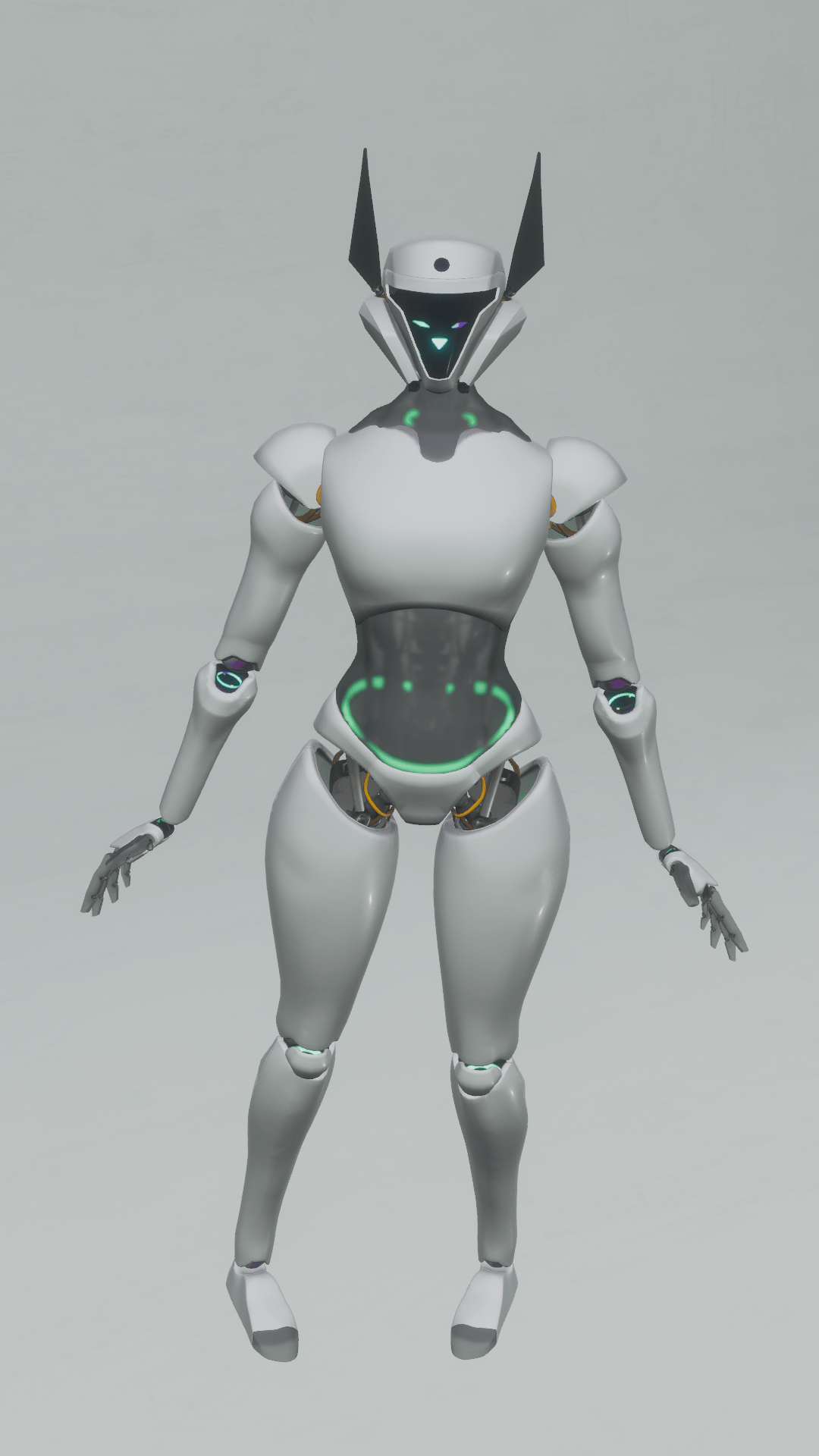 MERCIA F V2: Humanoid Robot - VRChat Avatar Base - PC & QUEST