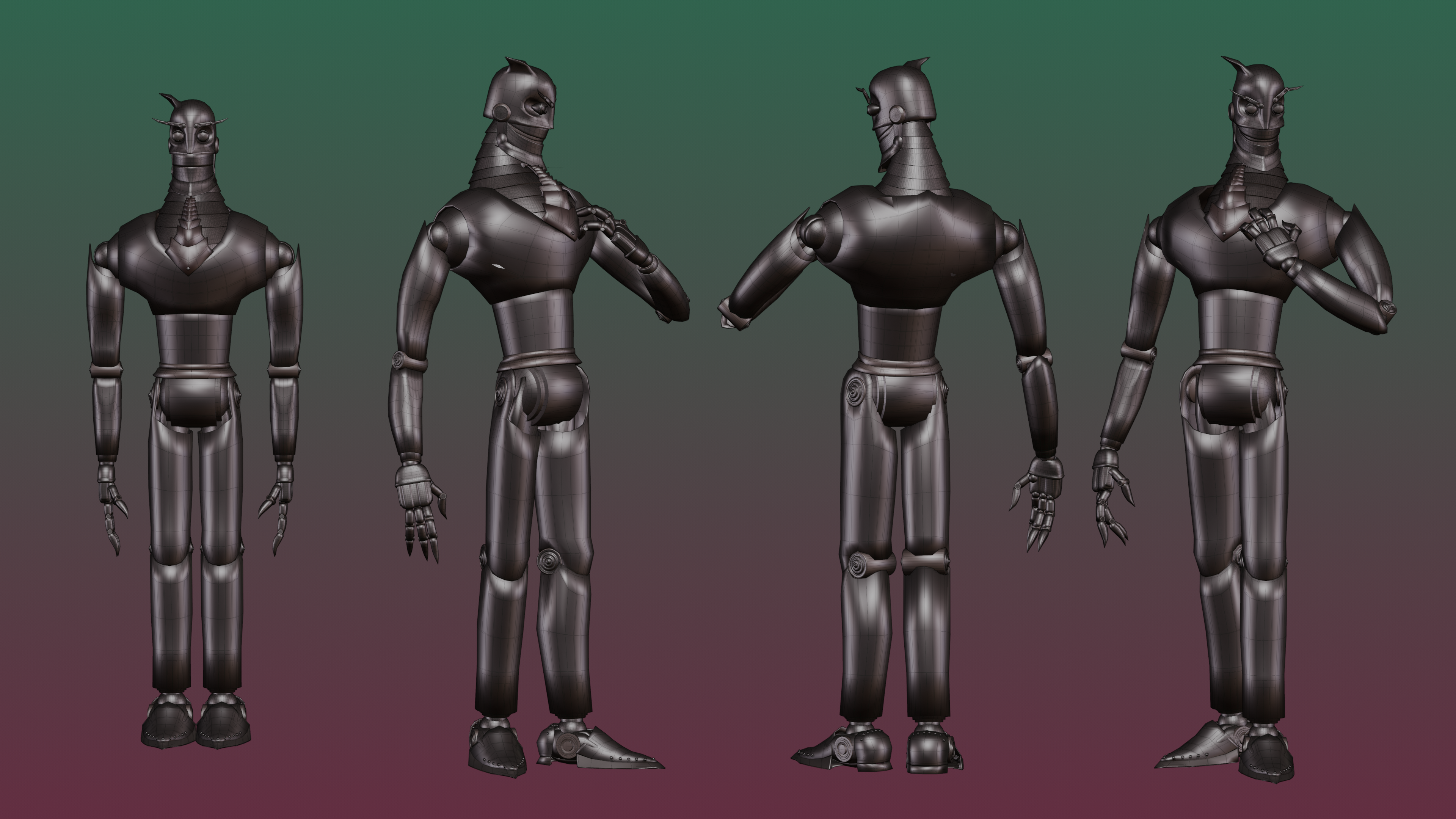 Phony Toni Robot - Rigged Blender 3D Model