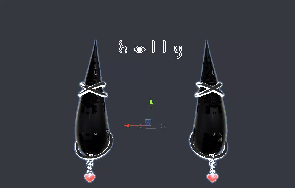 Holly's Chained Heart Horns v2