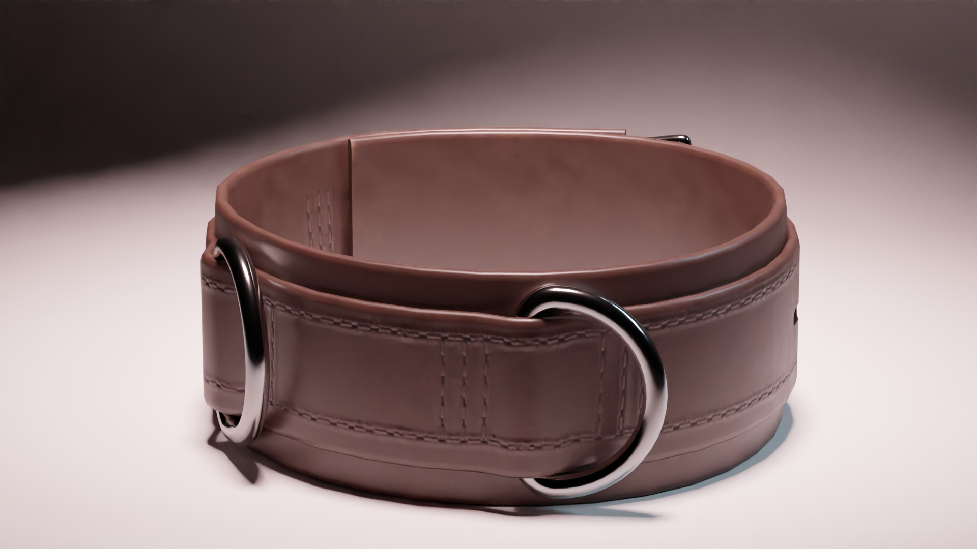 Brown Leather Collar