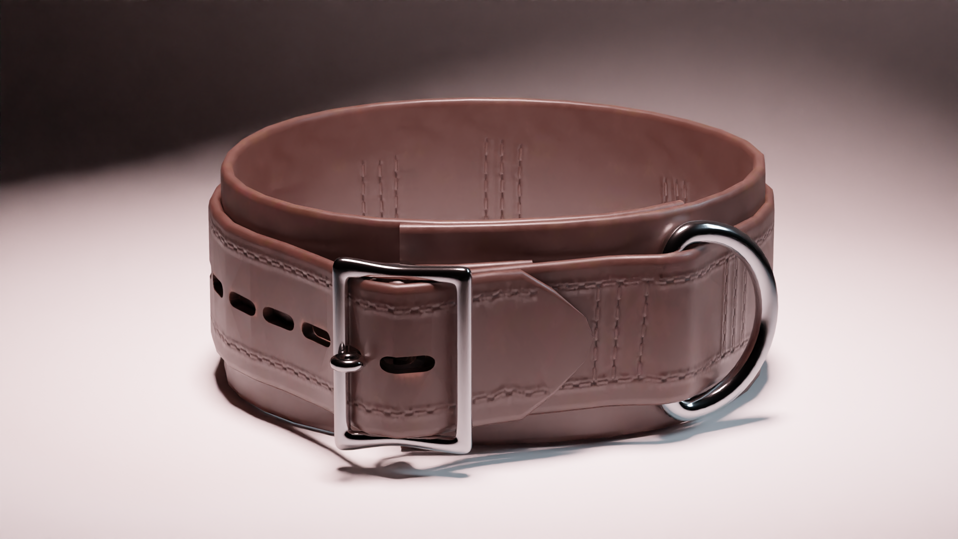 Brown Leather Collar