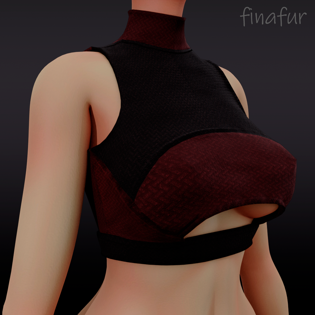 Techwear cut-out crop top