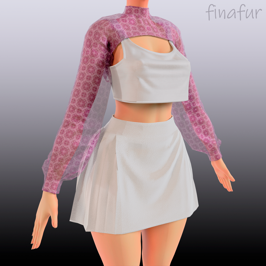 Two-Piece Crop Top with Shrug