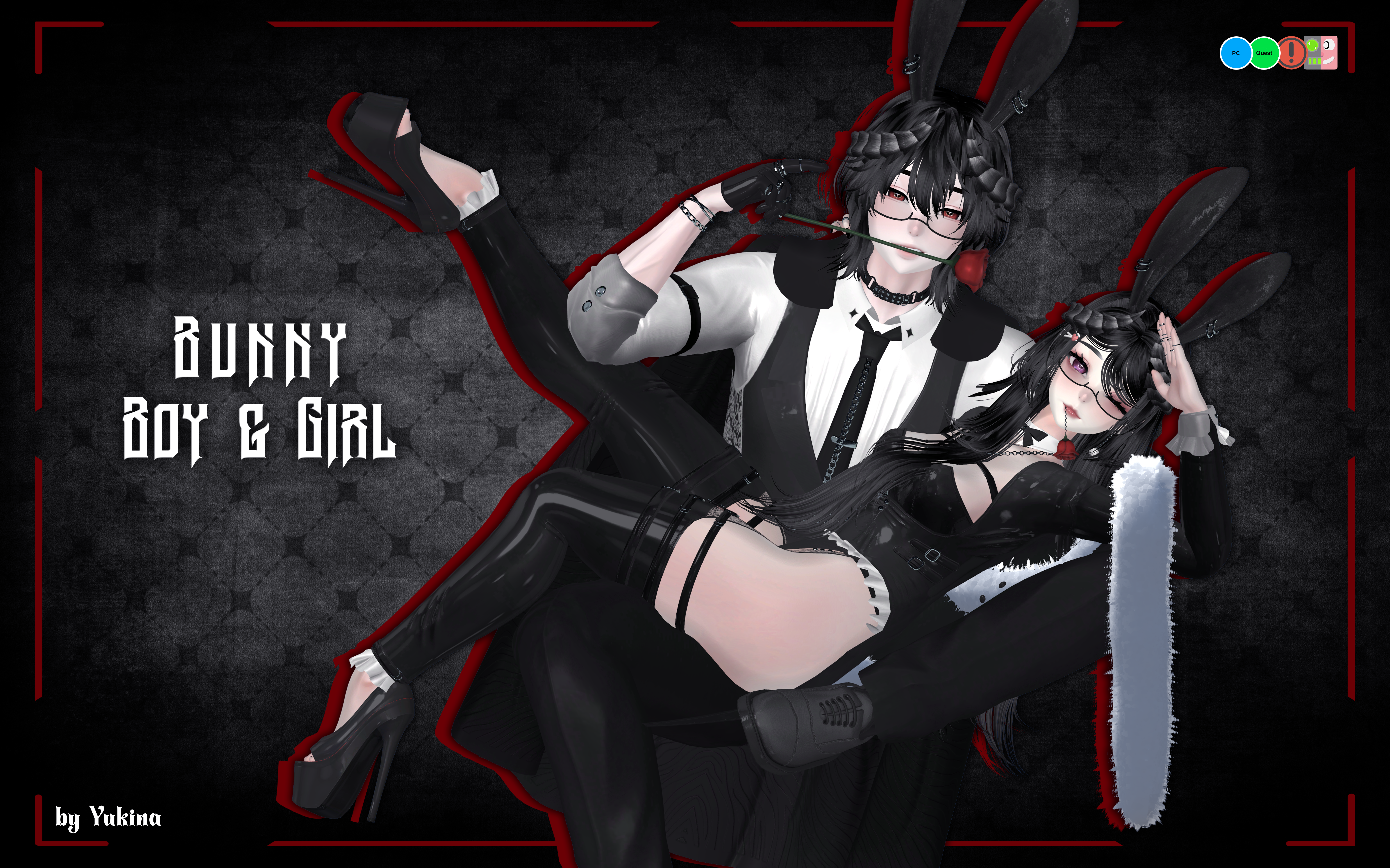 ✧ Bunny Girl & Bunny Boy Avatar | PC/Quest + FT | SPS