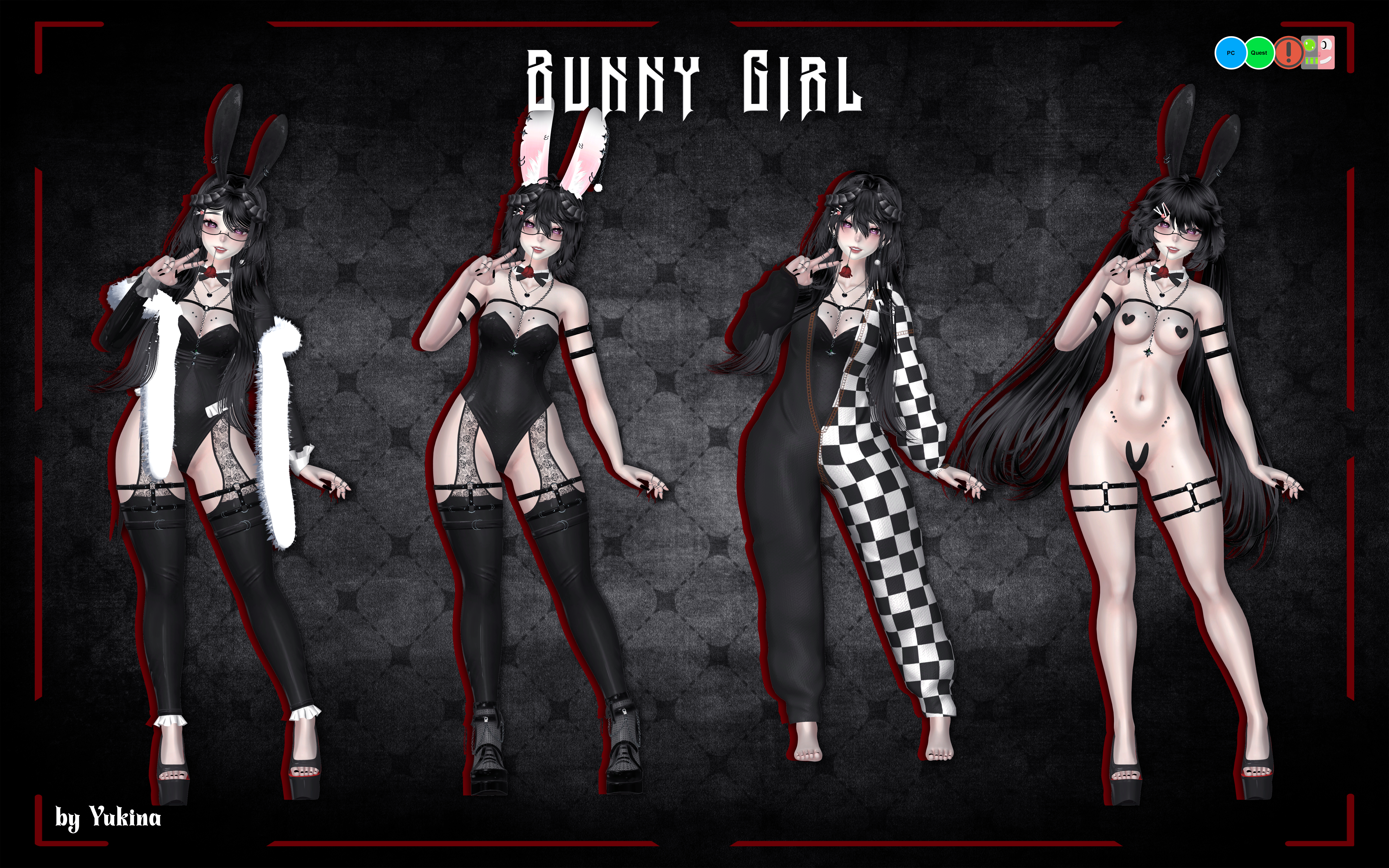 ✧ Bunny Girl & Bunny Boy Avatar | PC/Quest + FT | SPS