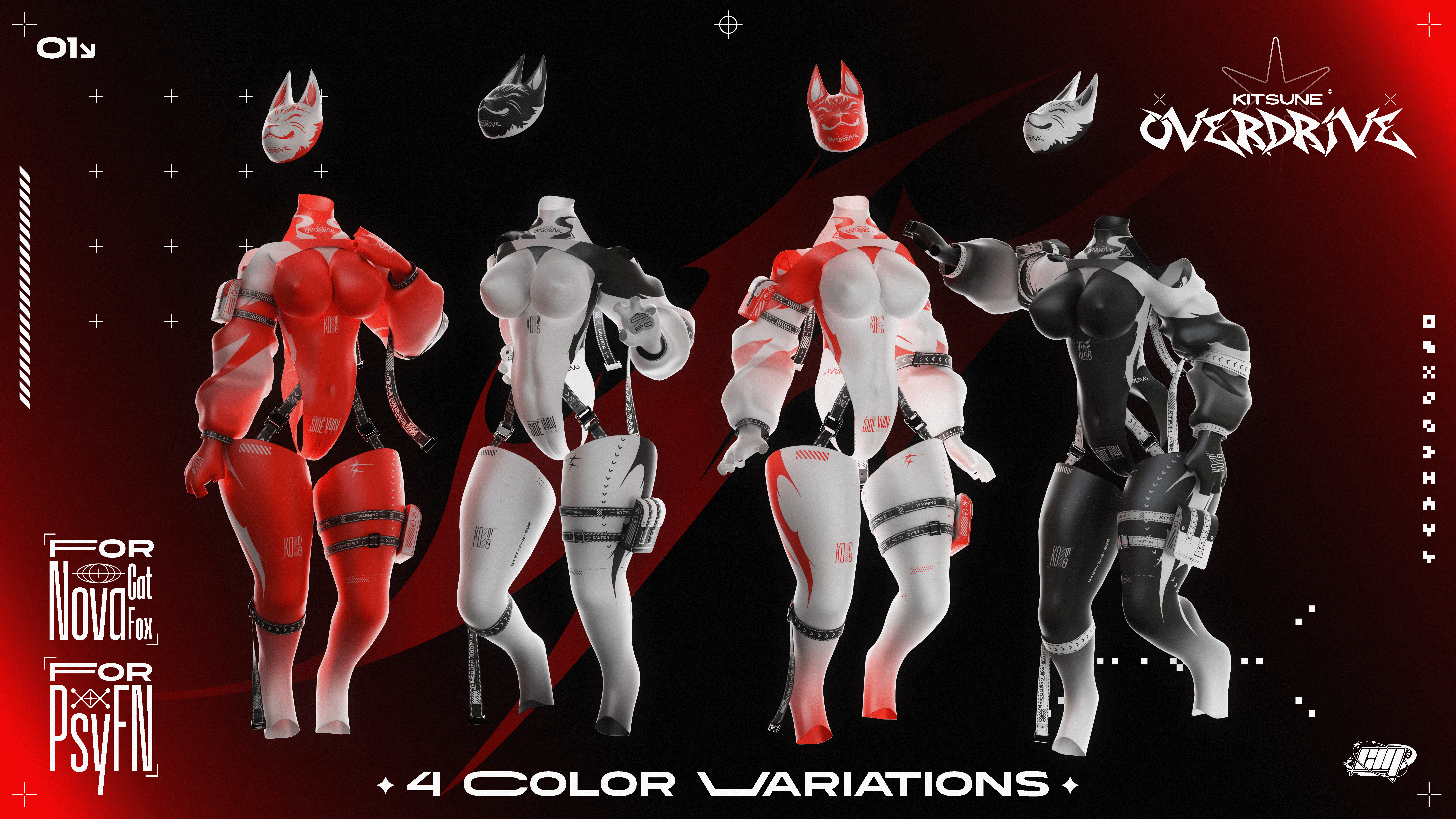 Kitsune Overdrive (KO-09) || Outfit for PsyFN | NovaFox | NovaCat