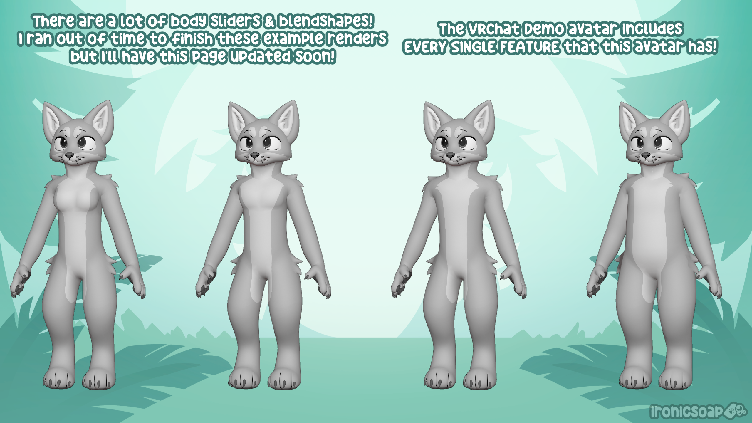 Soap Critter (VRChat Fox, Canine, & Feline Avatar Base)