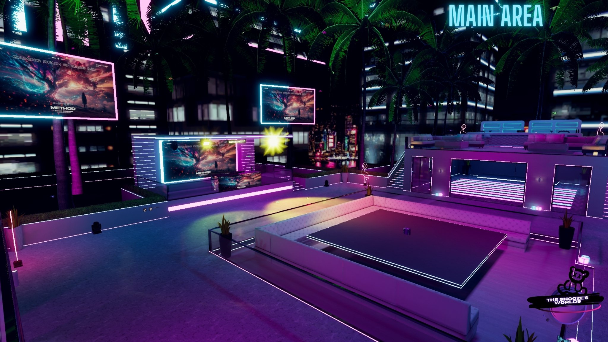 'Cheers: Neon Nights LITE' VRCHAT WORLD (PC & Quest)