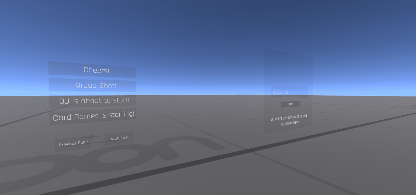 Announcement System (VRChat World Asset)