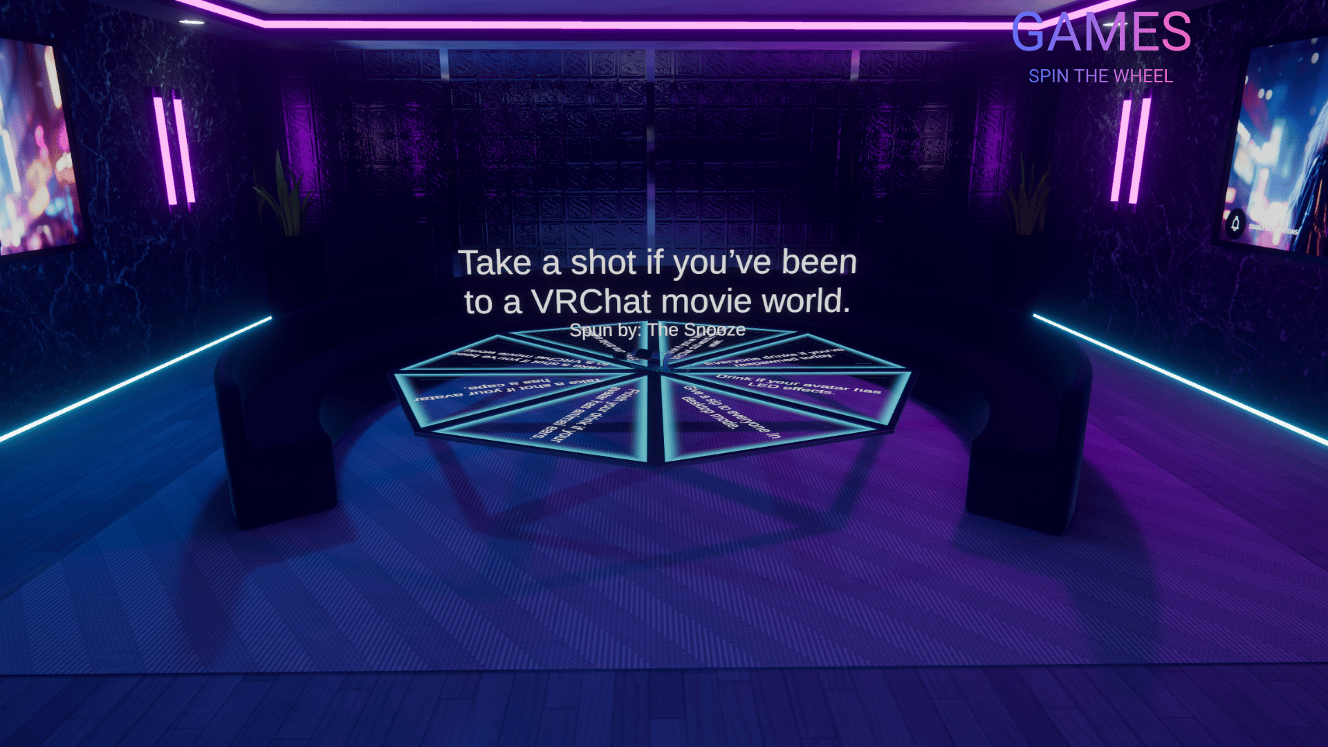 'Bottoms Up: Drinking & Games' VRCHAT WORLD (PC & QUEST)