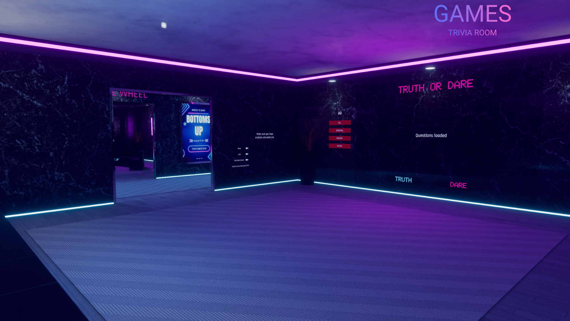 'Bottoms Up: Drinking & Games' VRCHAT WORLD (PC & QUEST)