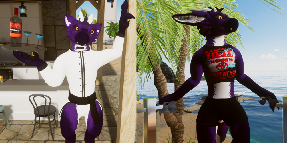 Moonfang Dragon Outfits (VRChat Assets)