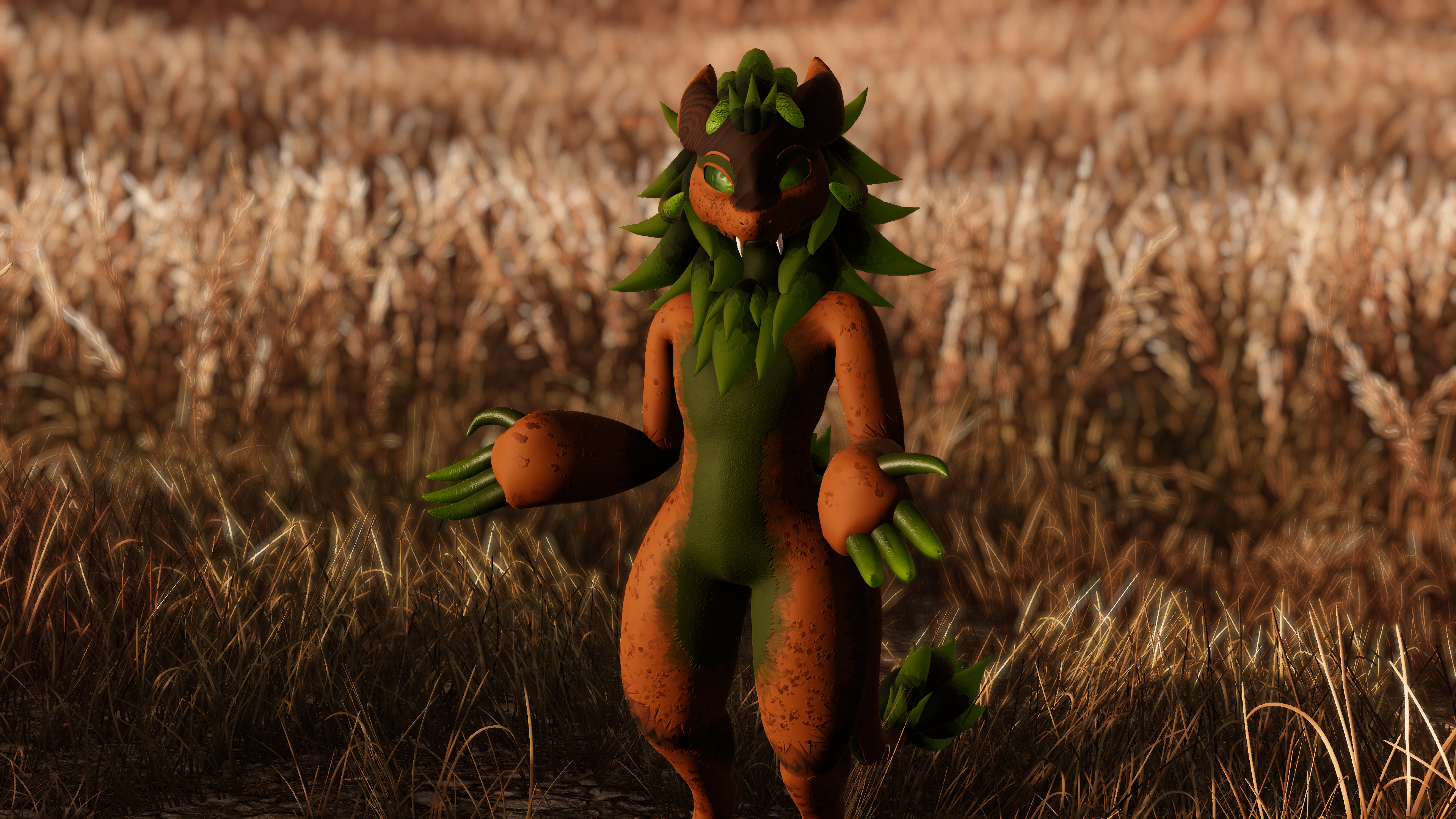 Wickerbeast King Forest Green Redux Texture