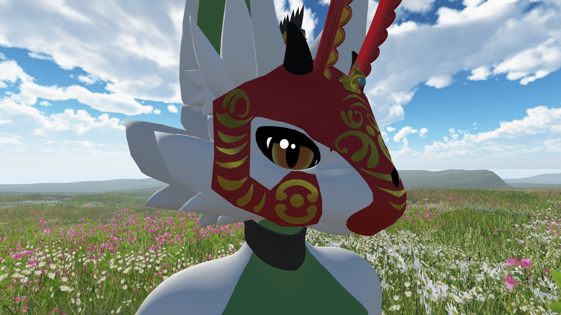 Scythian Helmet for Origin-Nova-Winterpaw(Masc/Fem)-Vernid-LIlith-Azalea-Hyenid Avatar (VRChat Clothing)