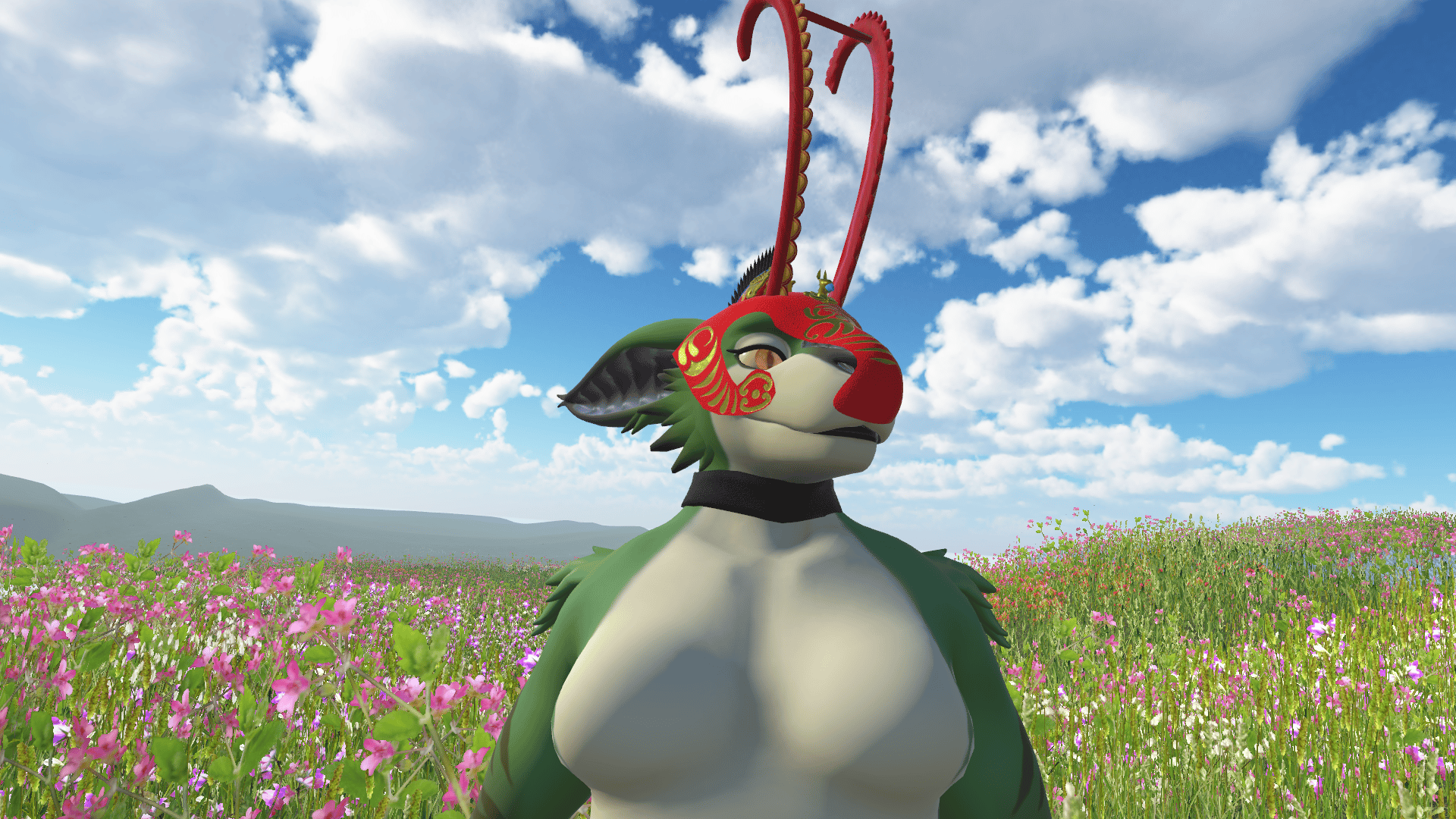 Scythian Helmet for Origin-Nova-Winterpaw(Masc/Fem)-Vernid-LIlith-Azalea-Hyenid Avatar (VRChat Clothing)