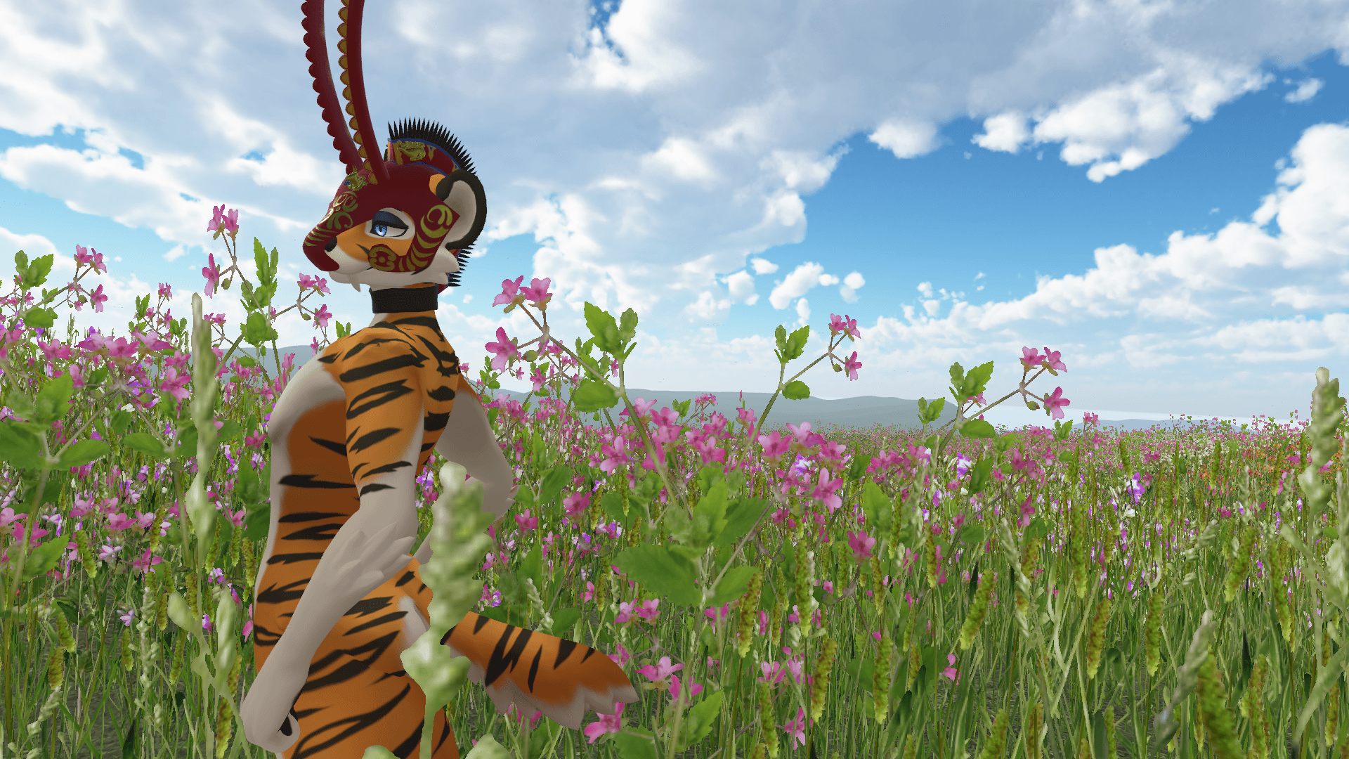 Scythian Helmet for Origin-Nova-Winterpaw(Masc/Fem)-Vernid-LIlith-Azalea-Hyenid Avatar (VRChat Clothing)