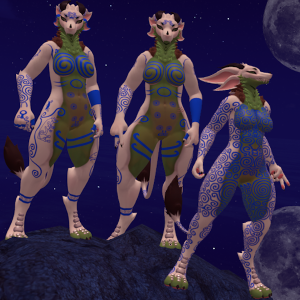 Pictish Tattoo Set for Origin Avatar (VRChat decal textures 4k)