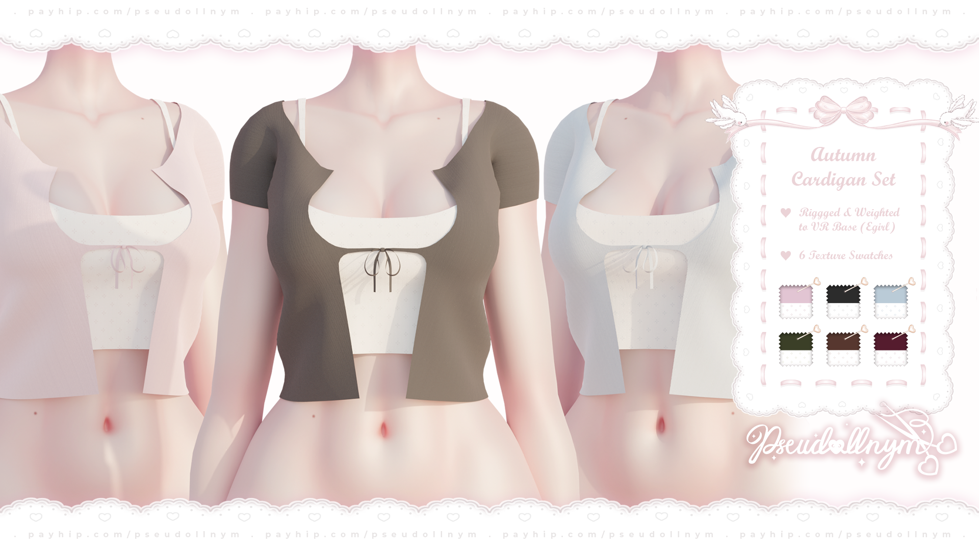 ❛ autumn cardigan ❜ set ﹒ free VRChat asset